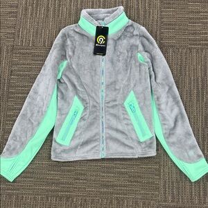 Champion Gray and Mint Fleece Jacket